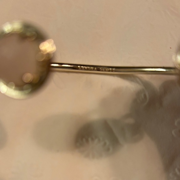 Kendra Scott Gold Bracelet with Blush pink Accents stones bangle - Picture 2 of 4